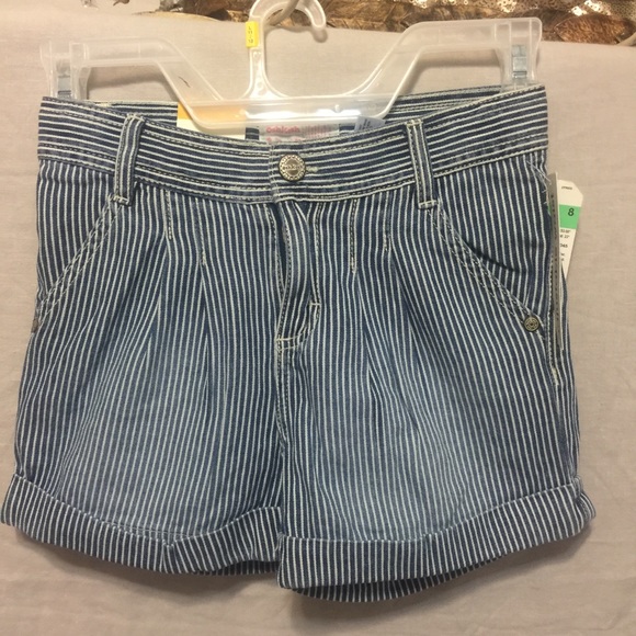 Oshkosh Girl’s shorts blue with white lines NWT - Picture 2 of 6